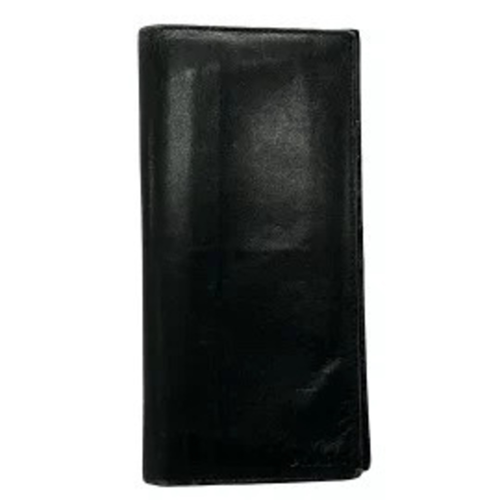 Prada Long Wallet Bi fold Black Leather